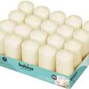 BOLSIUS Ivory Pillar Candles - 20 Pack 2x4 inch Pillar Candle Set - 20 Hours Dripless & Smokeless Clean Burning Dinner Candles - Premium Europen Quality - Palm Oil Free - 0% Animal Fat - Party Candles