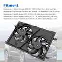 Engine Dual Radiator Cooling Fan Assembly 25927026 Replacement for Chevrolet Traverse 2009-2017 Replacement for GMC Acadia 2007-2017 V6 3.6L Electric Radiator Condenser Replaces 621-390 20972760