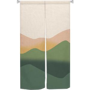 XMJJKUF Long Japanese Doorway Curtain Japanese Noren Window Treatment Door Curtain Tapestry Panel for Room Privacy Divider Home Kitchen Decorations(Colorfui, Wave),33.5"x 70.9"