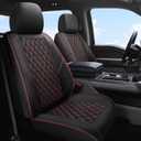F150 Seat Covers, Custom Ford F150 Truck Seat Cover Fit for 2015-2025 F150 and 2017-2025 F250 F350 F450 Super Duty Crew Cab XL XLT Lariat King Ranch Platinum (Black red, Front and Rear(5 seats))