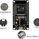 ESP-WROOM-32 ESP32 ESP-32S Development Board 2.4GHz Dual-Mode WiFi + Bluetooth Dual Cores Microcontroller Processor Integrated with Antenna RF AMP Filter AP STA Compatible with Arduino IDE (3PCS)