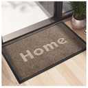 Indoor Outdoor Doormat, Non-Slip Front Door Rug Washable, Low Profile Entry Rug, Heavy Duty Welcome Mat, Dirt Trapper for Entryway, Brown, 24x36 Inches