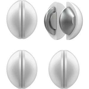 4 Packs Shower Curtain Weights, Magnetic Silicone Wrapped Heavy Duty Premium Shower Curtain Liner Clips Added Weight, Work for Drapery, Tablecloth, Flag - 4 Pack(White)