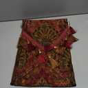 Embroidery Luxury Table Runner Jacquard Fabric Table Runner with Multi-Tassels for Dining Room Dresser Wedding Party Decorations, 13" x 62", Red