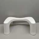 Squatty Potty Simple Curve Bathroom Toilet Stool 7" White