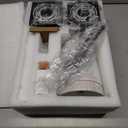 Wall Sconces Sets of 2, Retro Industrial Wall Lamps, Hardwired Bathroom Vanity Sconces Wall Lighting with White Fabric Shade, Indoor Wall Lights for Bedroom Living Room Corridor Black