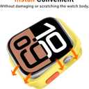 Amizee 2 Pack Rugged Case Compatible with Apple Watch Case Series 11/10 42mm, Soft TPU Shockproof Bumper Drop Proof Protective Cover for iWatch (Yellow/Clear)