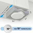 10-inch Paper Plate Dispenser Under Cabinet, Bamboo Paper Plate Holders, Kitchen Counter Vertical Plate Dispensers Holders Countertop Caddy (For 10-inch Plates,Gray)