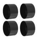 4Pcs Rubber End Caps ID 50mm (2 inch) Black Flexible Protective Caps Soft Elastic Dustproof Cover for Rod Tube Screw Bolt