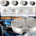 Gas Stove Burner Caps Set, Cooker Hat Set Suitable for Most Gas Stove Burners, 1 Large, 1 Small, 2 Middle