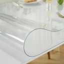 LovePads Clear Desk Mat 16 x 24 Inch, 1.5mm Thick Clear Table Protector, Waterproof Plastic Table Cover Protector, PVC Desk Protector Mat, Vinyl Desk Cover for Desktop, Coffee & Dining Table