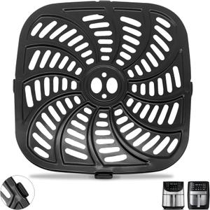 Air Fryer Replacement Parts Compitable with Gourmia GAF826 GAF838 GAF856 Air Fryer, Nonstick 9.8''*9.8'' Square Air Fryer Accessories Rack Tray Grill Pan Grill Plate Crisper Plate 8QT Air Fryer