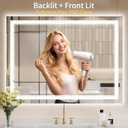 30"x40" LED Bathroom Mirror with Lights, Anti-Fog, Backlit + Front Lit, Dimmable, Led Vanity Mirror for Wall, Lighted Bathroom Mirror, 3 Colors, Shatter-Proof Tempered Glass