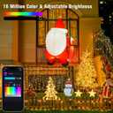 JMEXSUSS 600 LED RGB String Light Outdoor Indoor, Christmas Lights Outdoor Clear Wire Christmas Lights Plug in for Bedroom Tree Room Party Birthday Decorations
