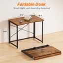 Huuger Folding Desk for Small Spaces, 31.5 Inch Foldable Computer Table, 18.9"D X 31.5"W