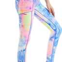 Amytis Women's Sports Leggings, High Waist Yoga Trousers with Pockets, Long Sports Trousers, Opaque Leggings, Fitness Sports Leggings, 2XL