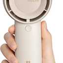 JISULIFE Handheld Portable Turbo Fan [16H Max Cooling Time], 4000mAh USB Rechargeable Personal Battery Operated Mini Small Pocket Fan with 5 Speeds for Travel/Outdoor/Vacation/Concerts - Brown