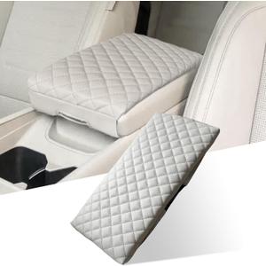 Center Console Cover for Santa Fe 2024 2025 2026 - Soft Armrest Pad Cover Protector Middle Console Cover for Hyundai Santa Fe 2024 2025 2026 Interior Accessories (Gray)