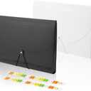 Accordian File Organizer 13 Pocket Expanding File Folder with Labels, A4 Letter Size Paper Document Receipt Organizer Portable Accordion Filing Folder for Classroom, Home, Office (Black+White) (2 Pack / Bk+wh)