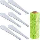 7 Pcs Masonry Tool Set-6 Pcs 4-1/2 Bricklayer Tools Line Pins with 1 Roll 500 ft Masonry Nylon String Line, Masons Brick Laying Tools Set for Block Course Galvanized Steel, Yellow & Black