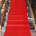 Shappy Red Carpet Runner Rug for Party 55gsm Thickness with 1 Piece Carpet Tape for Wedding Christmas Xmas Christmas Outdoor Accessories, Wedding Party Hallway Rug(4 x 30 Feet)