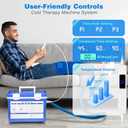 Cold Therapy Machine, Ice Machine System for Knee After Surgery, Cryotherapy Machine with Digital Timer and Ajustable Flow Speed, Knee Replacement Recovery Equipment for Pain Relief