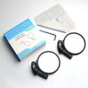 BriskMore Bike Mirrors,Bike Bar End Mirror, HD Glass Convex Lens Bicycle Rearview Mirror, Safe Cycling Rearview Mirror, Easy to Install