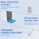 2 x Toilet Brush and Holder 2 Set, Wall Mounted Toilet Bowl Brush with Hideaway Caddy, Toilet Cleaner Brush Built-in Drip Tray, Toilet Scrubber Brush Bathroom Decor, White RV Bathroom Accessories