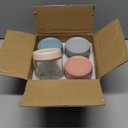 4 Pack Glass Clear Storage Canister with Airtight Lid, 12oz Overnight Oats Containers, Small Cute Decorative Pantry Jar for Snacks, Yogurt, Cereal, Fruit, Salad, Spice, Sugar, Coffee, Tea (350 ml/12 oz | Color)