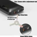 Bbsisgo and Lighter Set, Double Jet Flame Butane Torch Lighter with Adjustment Flame Tools, Refillable Windproof Gas Lighter. Gifts for Men. Black(Sold Without Gas)