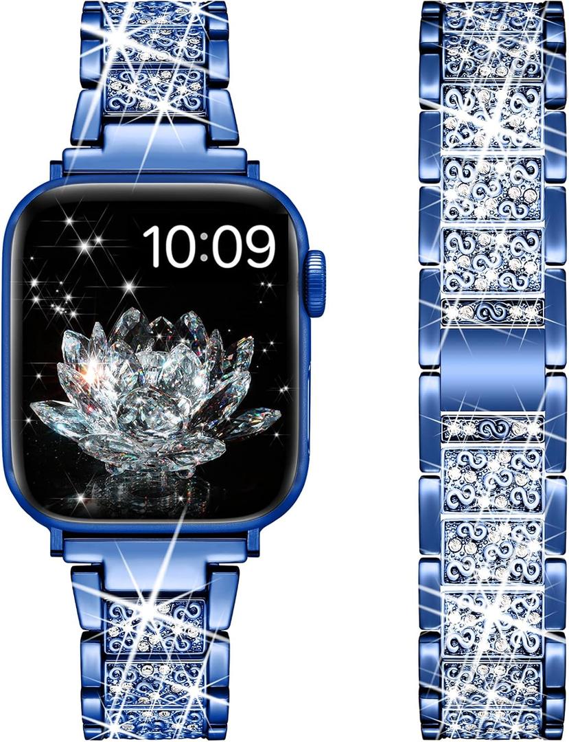YGTIECS Compatible with Apple Watch Bands for Women 38mm 40mm 41mm 42mm 44mm 45mm 46mm 49mm, Dressy Apple Watch Bands Bling Bracelet for iWatch Series 11 10 9 8 7 SE 6 5 4 3 2 1, Ultra 3/Ultra 2/Ultra