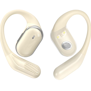 TOZO T6 Open Earbuds , Earbuds with Ergonomic Earhook, Bluetooth Headphones 5.4 with Smart Digital Display,40H Playtime,IPX6 Waterproof,Touch Control Earphones Fit Cycling,Running,Workout(Beige)