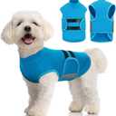 MIGOHI Dog Anxiety Relief Coat,Comfort Anxiety Vest for Dogs,Adjustable Dog Anxiety Calming Wrap for Fireworks,Thunderstorm,Travel,Separation,Anxiety Jacket for Medium Dogs,M,Blue (Medium(Chest:20"-24.4"))