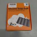 Silicone Soap Dish,Self Draining Soap Holder Perfect for Shower,Bathroom Sink,Kitchen Sink & Travel,Non-Slip Bar Soap Holder Extend Soap Life,Keep Soap Bars Dry & Easy Cleaning Black-2Pcs