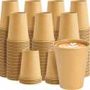 8 oz 200 Pack Coffee Cups, Paper Cups, Disposable Kraft Hot Cups for Coffee, Tea, Cocoa, Water