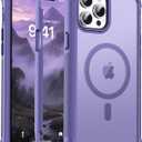 Magnetic for iPhone 12 Pro Max Case, [Compatible with MagSafe][Military Grade Drop Protection][Heavy Duty Protection][Non-Slip][Shockproof] 2-Layer Durable Bumper Phone Case 6.7''-Dark Purple