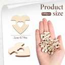 100pcs Heart-Shaped Pom Pom Buttons for Hats, 20mm Removable Love Wooden Handmade Buttons, Knitted Hat Making Fastener Tool, Faux Fur Pom Pom Holder Keepers Fastener for DIY Knit Beanies and Toques