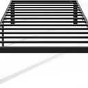 OLIXIS Twin Metal Platform Bed Frame - 14in High Heavy Duty Mattress Foundation with Storage Space, No Box Spring Needed, Sturdy Steel Slat Support, Easy Assembly, Black