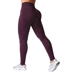 VOYJOY Women Seamless Impact Leggings Scrunch Workout Leggings Medium Waist Tummy Control Butt Lifting Gym Yoga Pants (Purple, S)