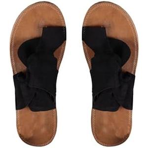 GORGLITTER Women's Rainbow Dressy Flat Sandals Trendy 2026 Vacation Beach Open Toe Thong Sandals Summer Slides, Size 41