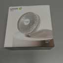 WSKEN Desk Fan Small Quiet - 180 Foldable Portable Fan with Battery Operated, 6 Inch Rechargeable Handheld Fan, 20H Max Cooling Time, 4-Speed, Travel Essential for Outdoor, Office, Gift, White