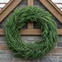 Wavwavw 48" Christmas Large Norfolk Pine Wreath for Front Door