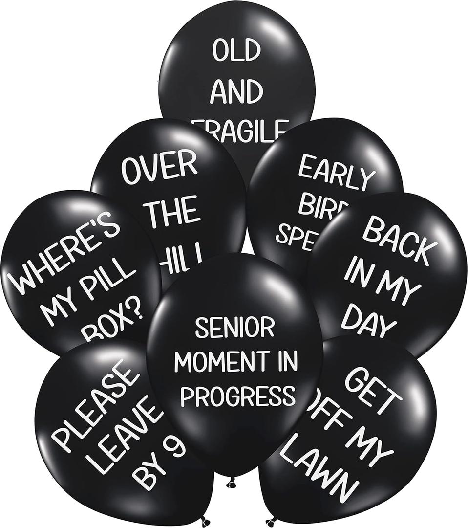 Funny Abusive Balloons | Fun Decoration for Adult Birthday Party (8 Pack Rated E)