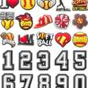 Football Baseball Softball Basketball Soccer Shoe Charms for Clogs,Cute Sports and Number Accessories Pins for Decoration Boys Girls Kids Party Favors Gift