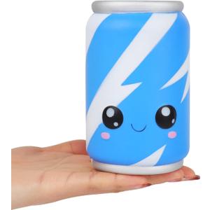 Anboor 4.8" Squishies Toy Blue Can Kawaii Soft Toy Slow Rised Squeeze Food Squishy Stress Relief for Kid Adult Toys