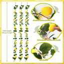 6 Pcs 5.74 ft Artificial Lemon Garland Lemon Vine Garland with Greenery Fake Fruit Party Decoration with Battery Powered Light for Home Door Wall Mantel Wedding Kitchen Table (Stylish Style)