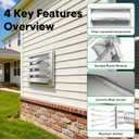 Funmit 4'' Metal Dryer Vent Cover with Metal Mesh Screen, 7"x7" Outdoor Stainless Steel Louvered Vent Cover Includes 4 Screw for Easy Installation