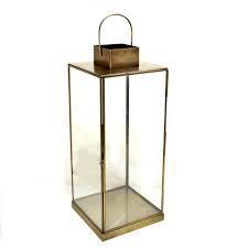 HD 21" Glass Gold Lantern