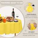 D&Z Plastic Tablecloth Disposable, 12 Pack Yellow Table Cloth Individually Wrapped for Indoor&Outdoor, On-The-Go 84 Table Cover for Round Table Ideal for Party, Birthday, Wedding and Dinner