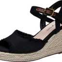 Vepose Women's 880 Wedge Sandals Peep Toe, 3.3" Inch High Heel Platform Espadrilles Sandals with Ankle Buckle (10)